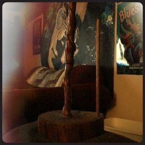 Hand crafted wooden paper towel holder